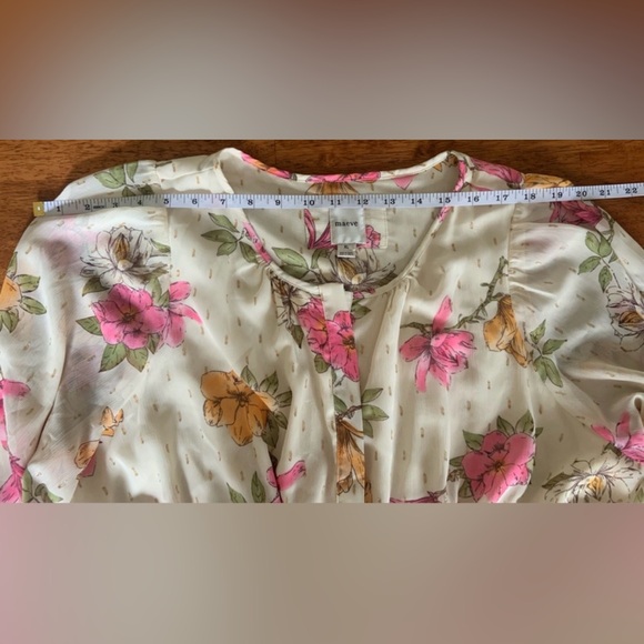 Anthropologie The Somerset by Maeve Mini Dress Long Sleeve XL Floral Dress Boho - Picture 14 of 14